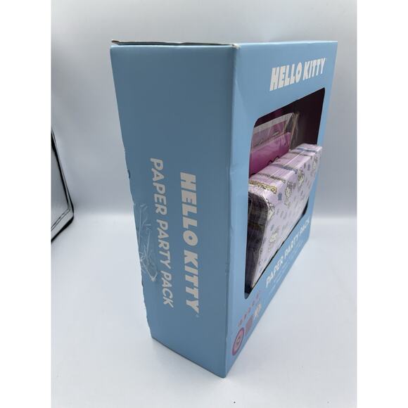 Hello Kitty Paper Tableware Party Set 16 Lunch & 16 Dessert Plates, 40 Napkins - Picture 5 of 11